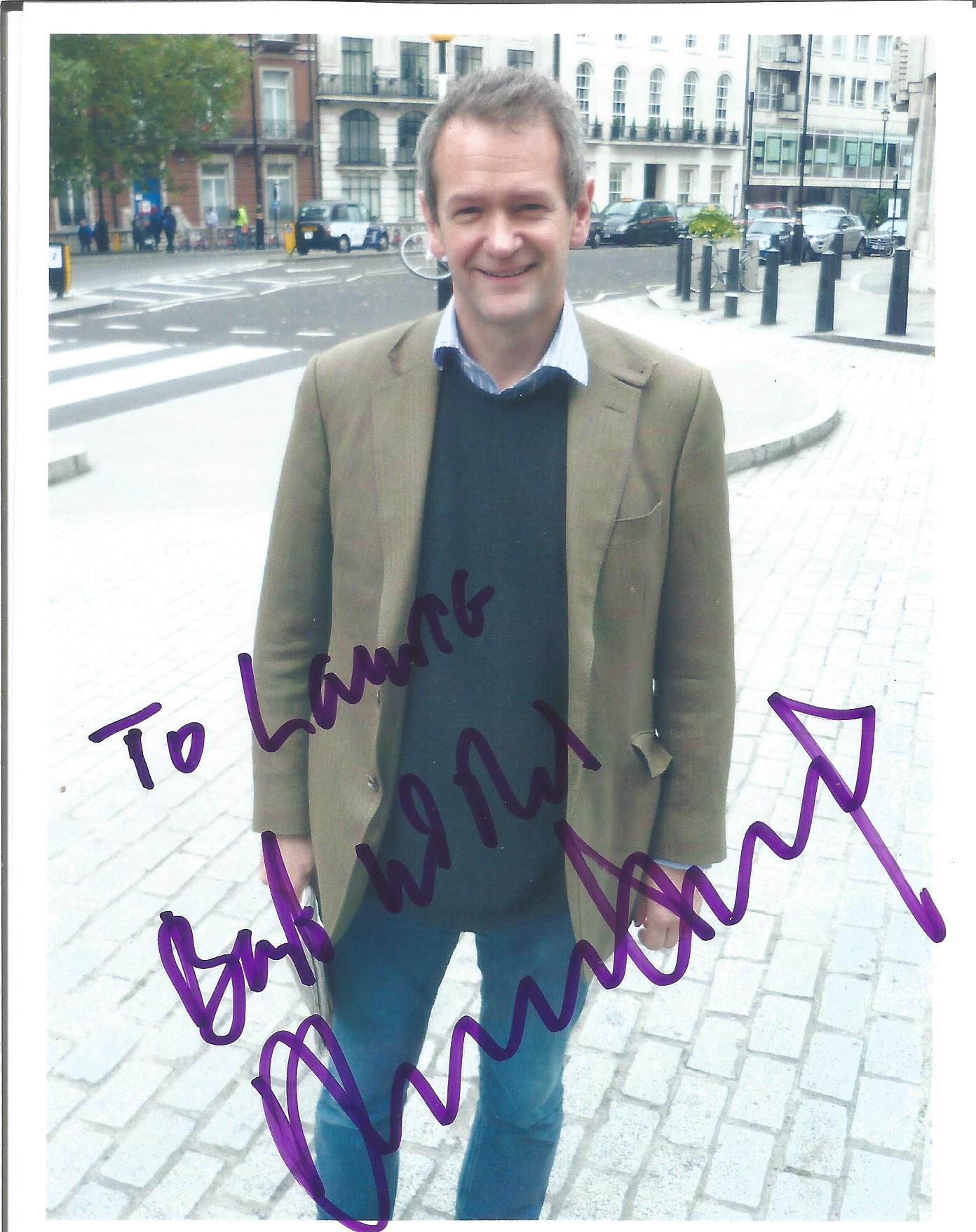 Alexander Armstrong signed 6x4 inch approx. colour photo. Dedicated. Good Condition. All