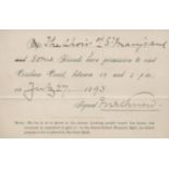 Lord Methven signed 4.5x3 inch card dated 1893. Good Condition. All autographs come with a