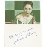 Natasha Parry signed 6x4 inch white card and vintage 6x4 inch colour photo. Good Condition. All