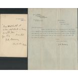Sir Francis Robert Benson signed letters. Four ALS by Sir Francis Robert Benson, English Actor, He