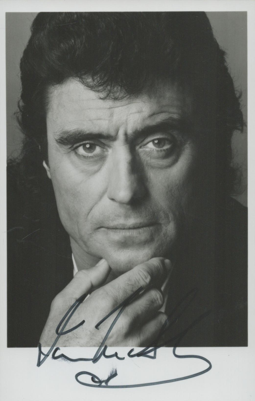 Ian McShane signed 6x4 inch black and white photo. Good Condition. All autographs come with a