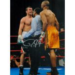 Boxing. Roy Jones Jr Signed 16x12 inch Colour Photo in silver ink. Rolled. Good Condition. All