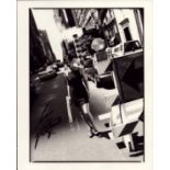 Victoria Beckham signed 10x8 inch black and white magazine photo affixed to white card. Good