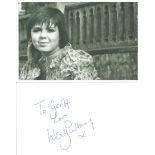 Wendy Padbury signed 6x4 inch white card and black and white photo. Good Condition. All autographs