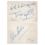 Alan Bates signed 6x4 inch album page with Diana Coupland on reverse side. Good Condition. All