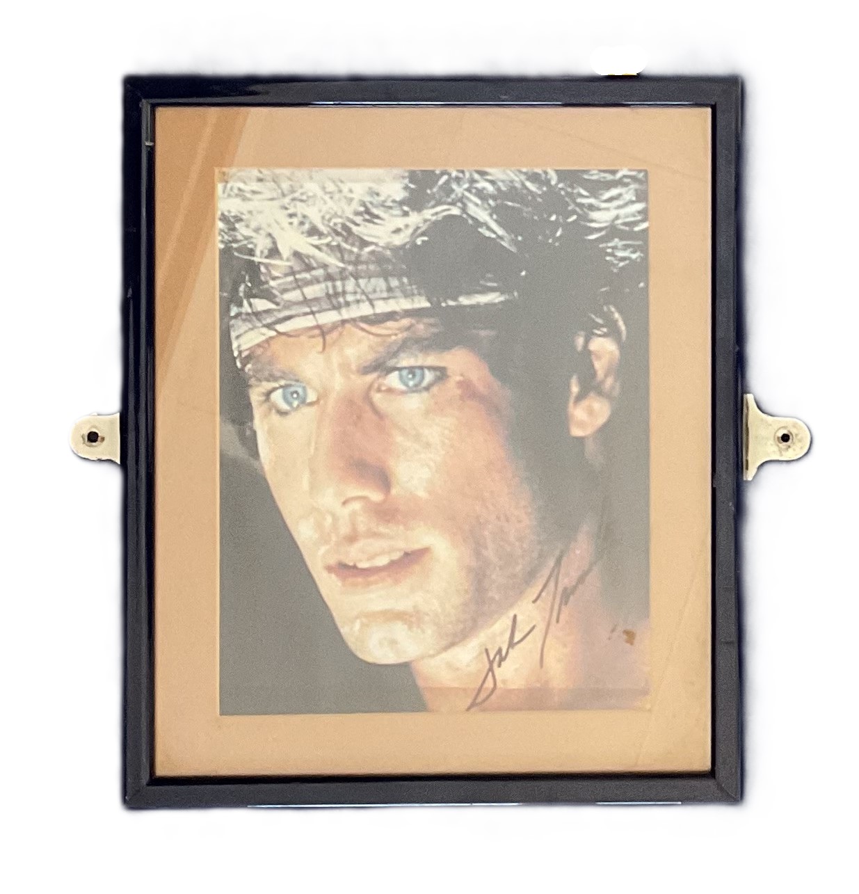 John Travolta signed colour photo, Staying Alive movie sequel. Framed. Measures 11 inch by 13-inch