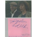 Frances De La Tour signed album page and 6X4 inch Rising Damp colour photo. Good Condition. All