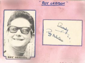 Music collection Autograph book, Roy Orbison, Cliffe Richard, Manfred Mann Band, Gerry and the