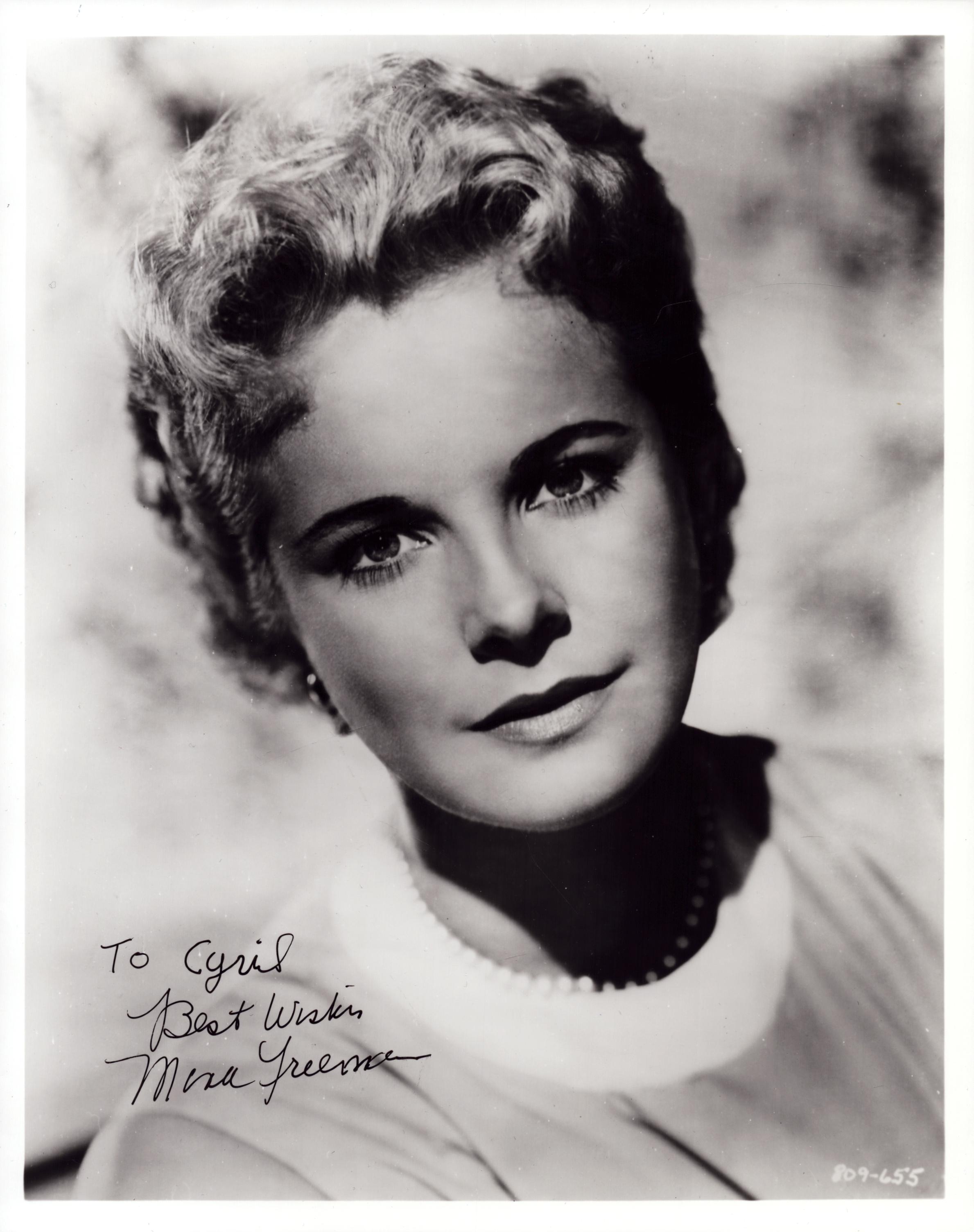 Mona Freeman signed 10x8 inch black and white photo dedicated. Good Condition. All autographs come