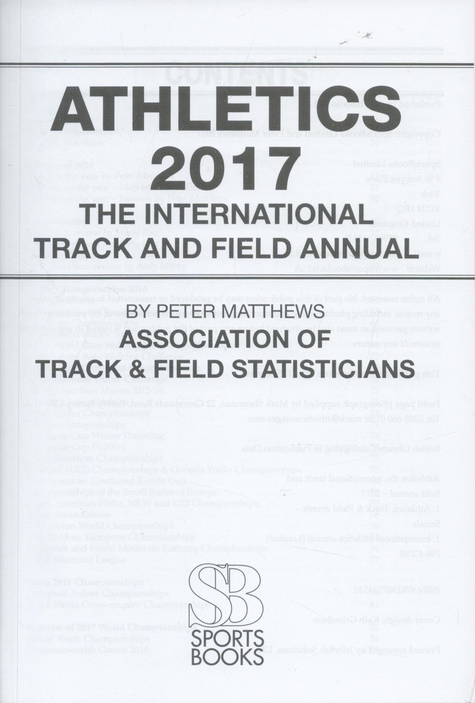 Athletics: The International Track and Field Annual: 2017 by Sportsbooks Ltd (Paperback, 2017). - Image 2 of 3