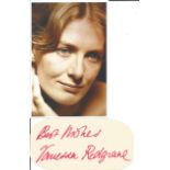 Vanessa Redgrave signed album page cutting and 6x4 inch colour photo. Good Condition. All autographs