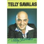 Telly Savalas signed 6x4 inch colour promo photo dedicated. Good Condition. All autographs come with