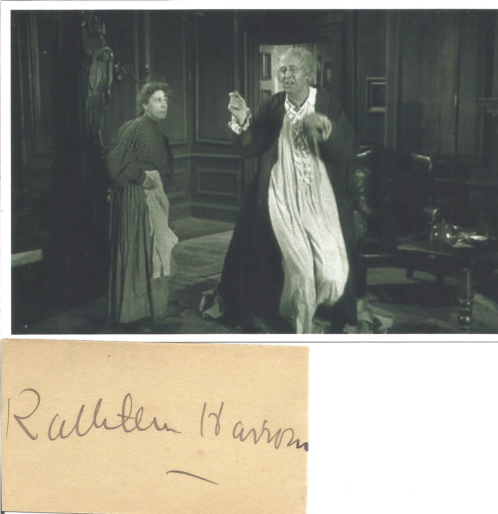 Kathleen Harrison signed 3x2 inch album page and 6x4 inch black and white photo. Good Condition. All