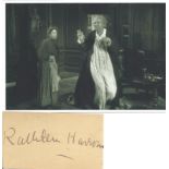 Kathleen Harrison signed 3x2 inch album page and 6x4 inch black and white photo. Good Condition. All