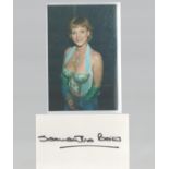 Samantha Bond signed 6x4 inch white card and 6x4 inch colour photo. Good Condition. All autographs