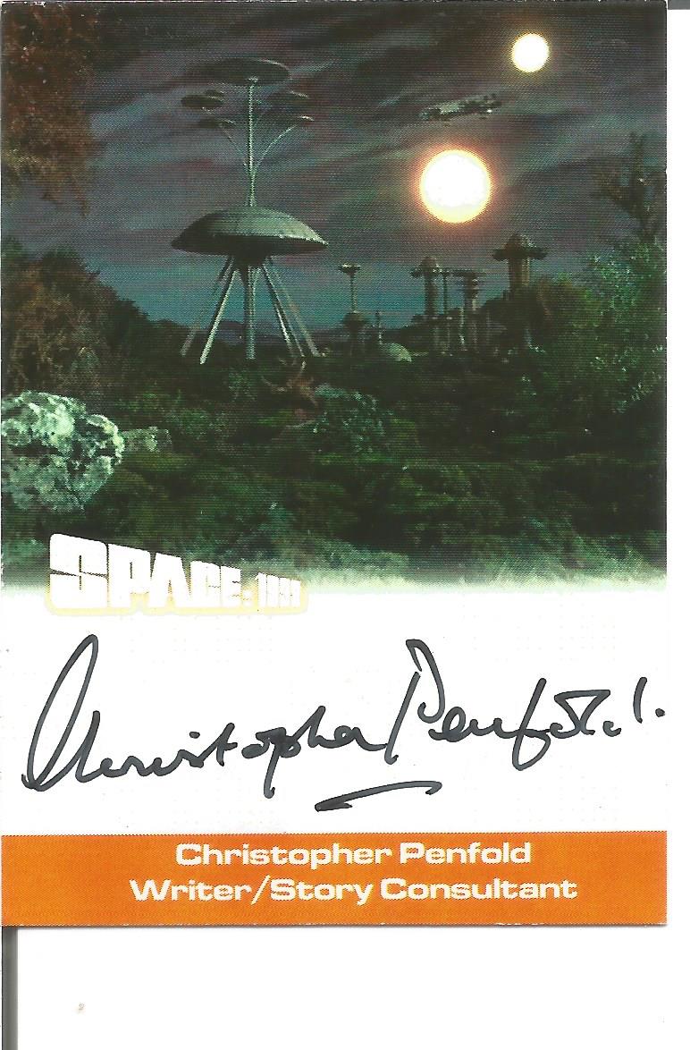 Christopher Penfold signed Space 1999 trading card. Good Condition. All autographs come with a