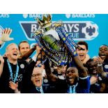 Claudio Ranieri Leicester City Signed 16 x 12-inch football photo. Good Condition. All autographs