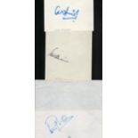 Cricket collection of 8 signed pages includes names of Corey Collymore, Mike Atherton, Stuart