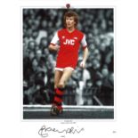 Graham Rix signed 16x12 colourised promo photograph pictured during a match in the 1980s. Good