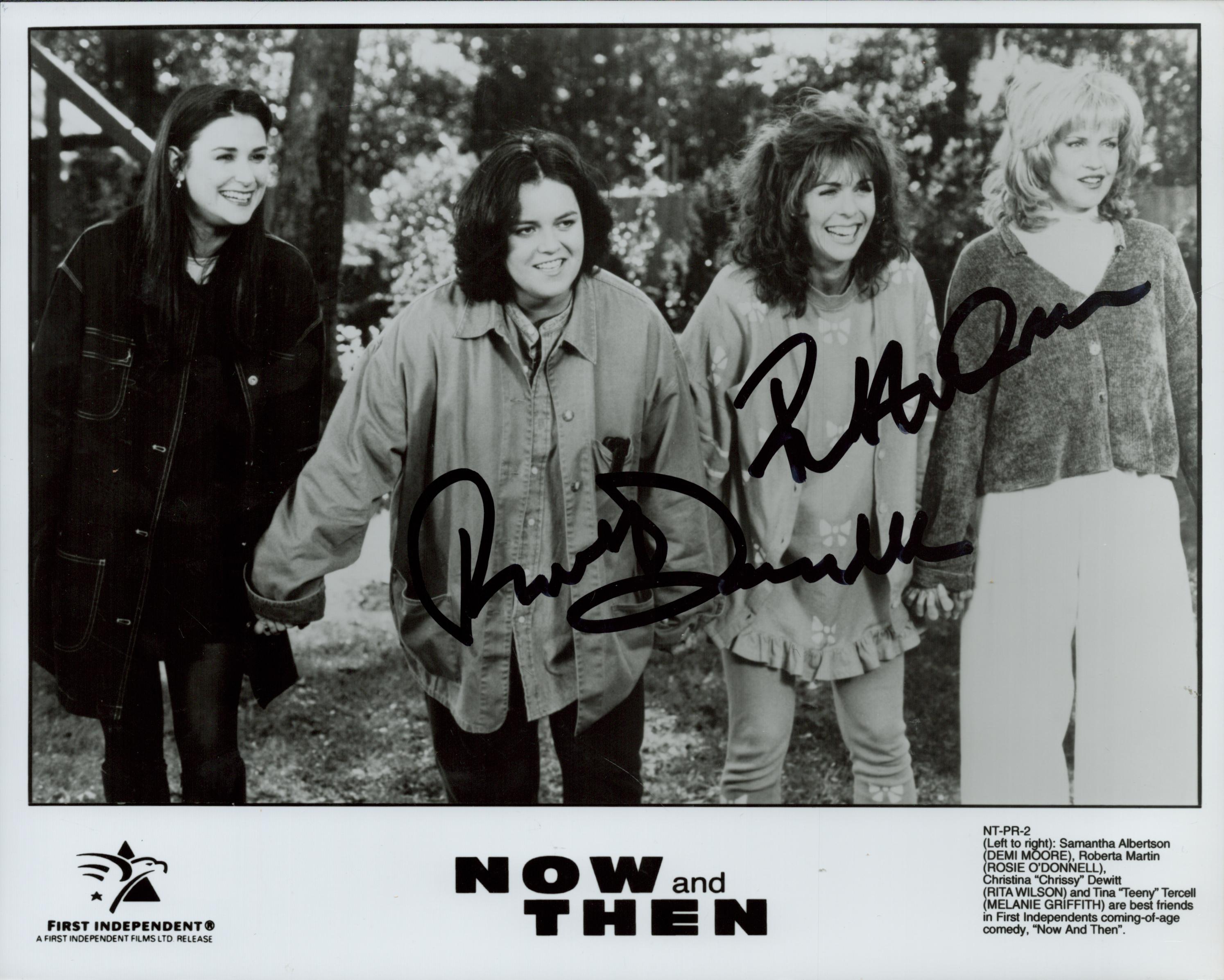 Multi signed Rosie O'Donnell and Rita Wilson Black and White Still Movie Photo 10x8 Inch. 'Now and