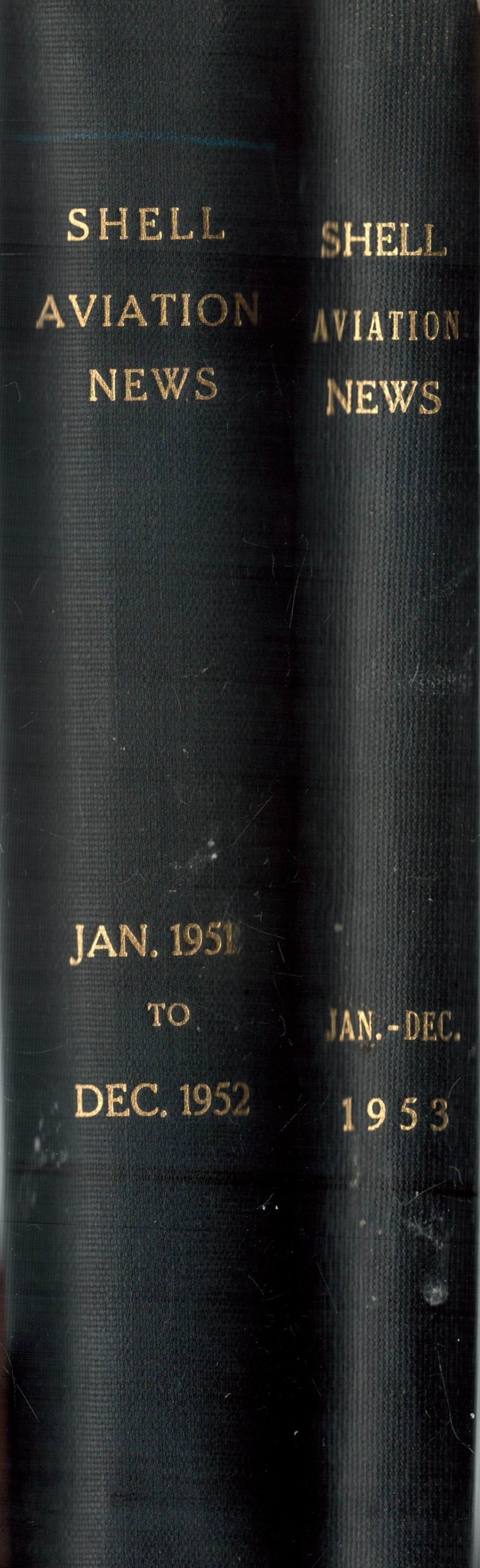 Shell Aviation News Jan 1951 to Dec 1952 and Jan to Dec 1953 unsigned Hardbacked Books Published