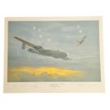 WWII Multi Signed Limited Edition Print Titled Dive To Port by Maurice Gardner, Signed by the Artist