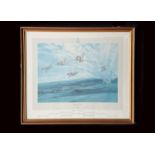Signed Print The Red Arrows 1980 by Robert Taylor, Framed to an approx size of 24 x 26 inches signed