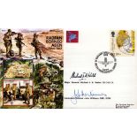 Major General Michael J.H. Walsh CB DSO DL and Lieutenant Colonel John Williams OBE DCM signed