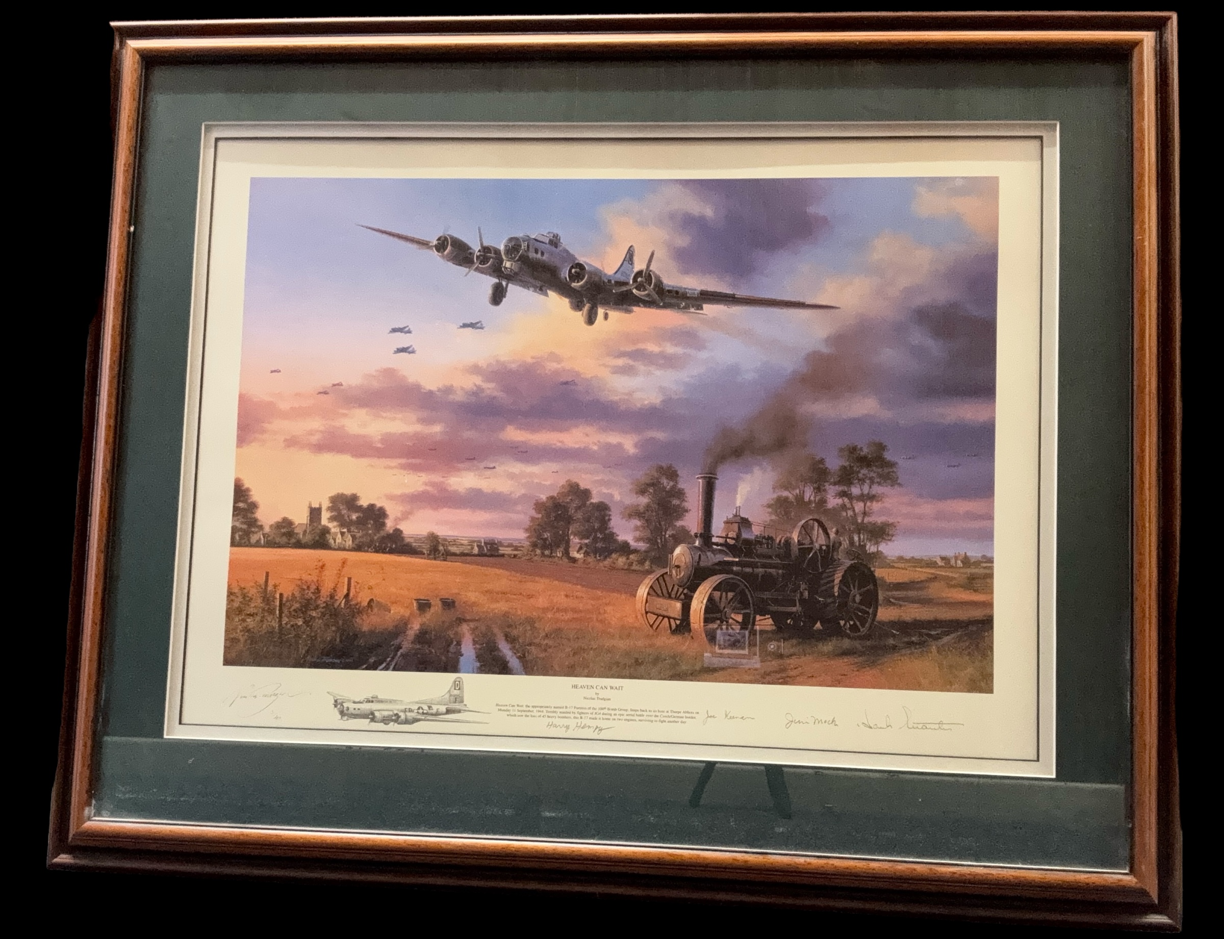 Heaven Can Wait by Nicolas Trudgian print. B-17 Fortresses of the Bloody Hundredth- the Eighth Air