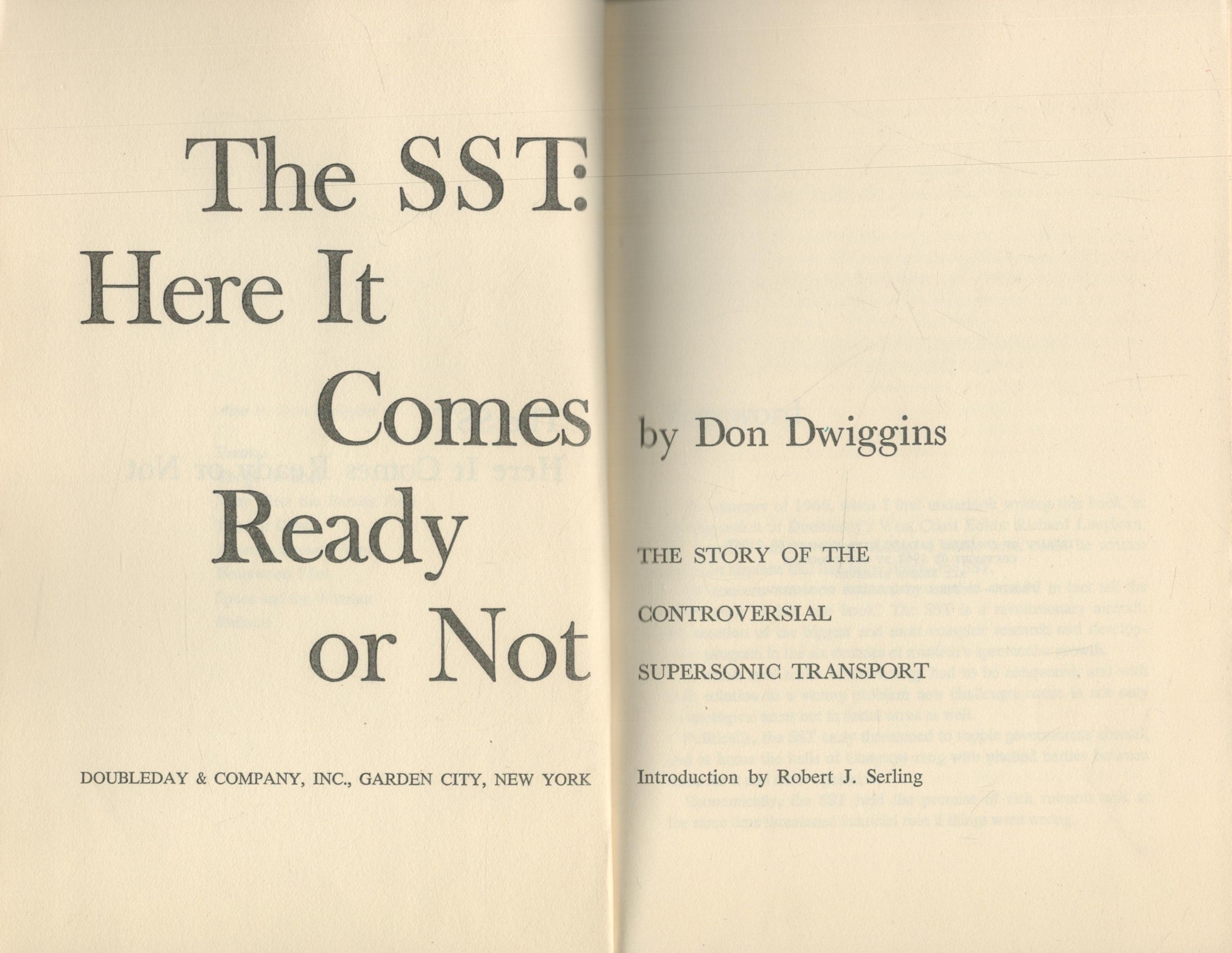 Aviation hardback book titled The SST Here it Comes Ready or Not The Story of the Controversial - Image 2 of 3