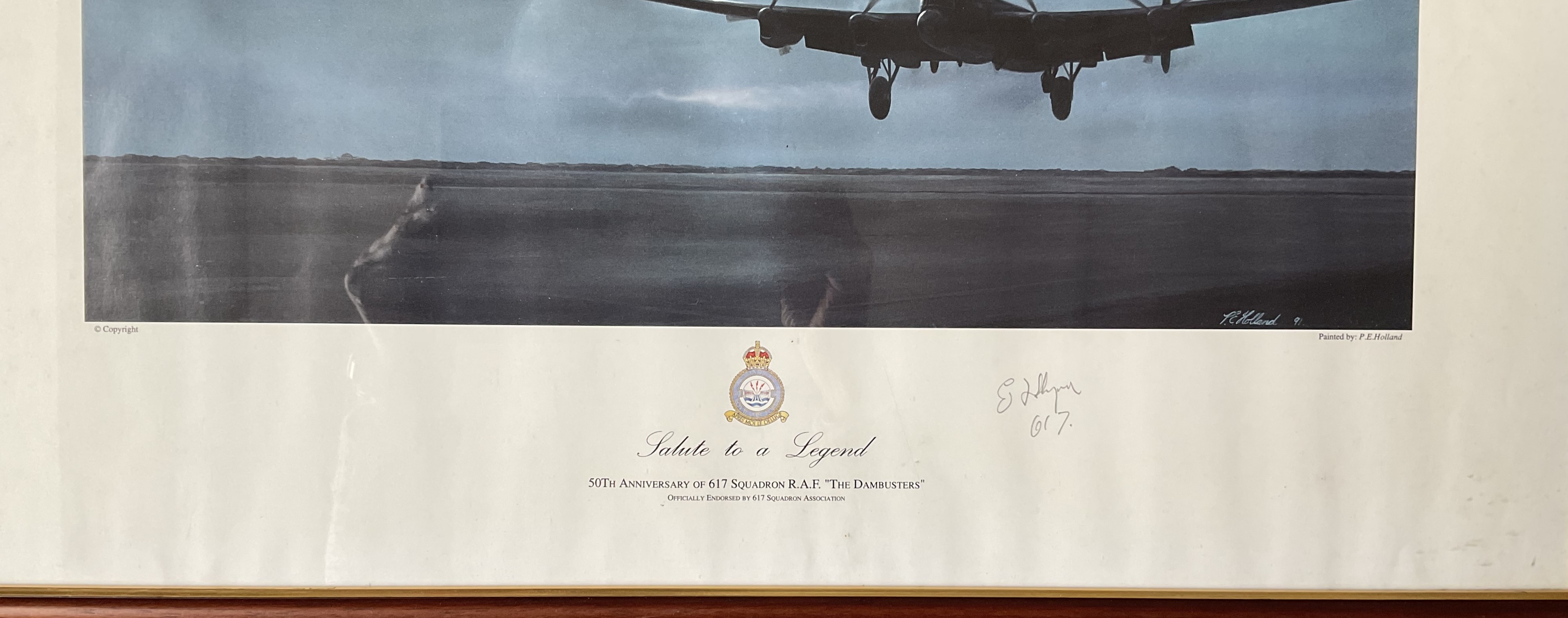 Salute to a Legend - 50th Anniversary of 617 Squadron R.A.F. "The Dambusters" by P E Holland - Image 2 of 2