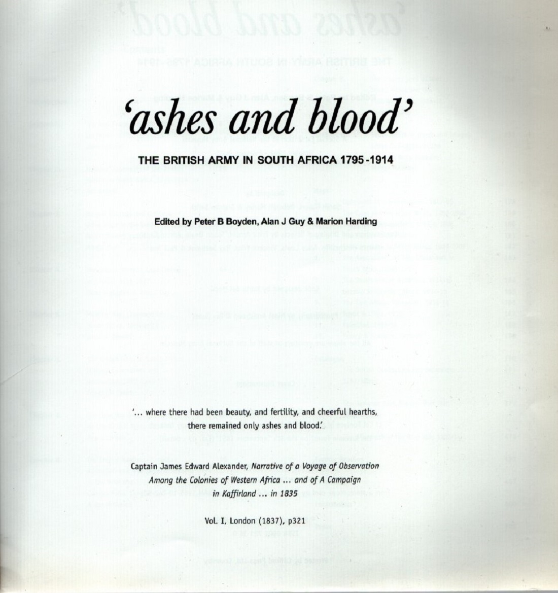 ashes and blood' The British Army in South Africa, 1795-1914 unsigned paperback book. Author: Edited - Image 2 of 2