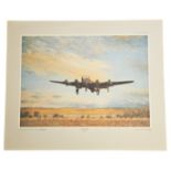 WWII Aviation Artist E A Mills Signed on his own colour print titled Towards Victory. 332/500. Print