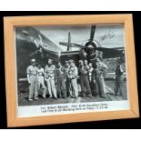 Col Robert Morgan signed black and white photo. Pilot B-29 Dauntless Dotty. Framed to approx size
