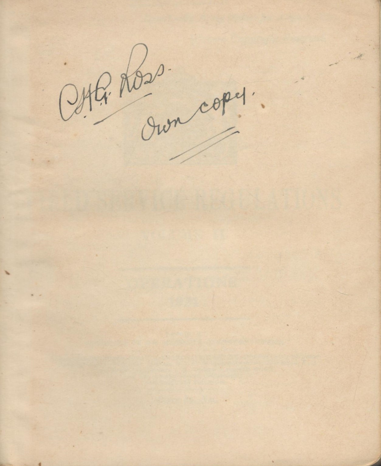 CHG Ross Signed Field Service Regulations Book, Official Copy Volume 2. Good condition Est. - Image 2 of 3