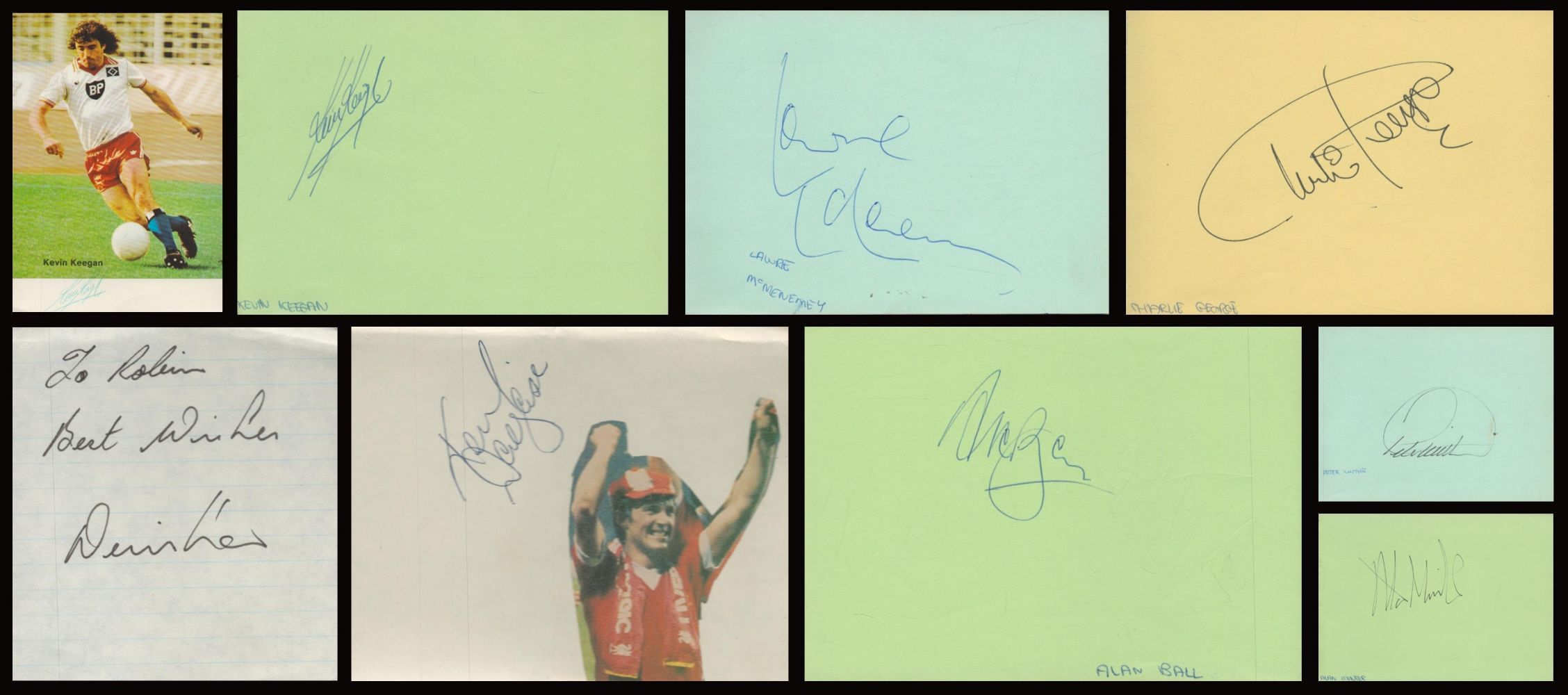 Autograph auction Football, Space, TV/Film, Military, Historic photos, covers and books.