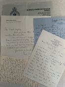 WW2 collection of FIVE letters, mostly hand written, some typed ALL signed by a veteran of the