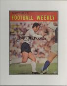 Jimmy Greaves signed 15x12 inch overall mounted colour Goal magazine cover picture. Good condition