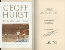 Geoff Hurst signed Ltd Edition 545/100 hard back book titled 1966 and all that signature on the