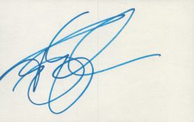 Actor, Terry Gilliam signed white card 5.5x3.5 Inch. Is an American-born British filmmaker,