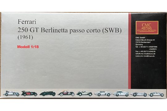 Model Car Ferrari 250 GT Berlinetta passo corto (SWB) (1961) Model 1:18 Item Number M-046. In - Image 3 of 3