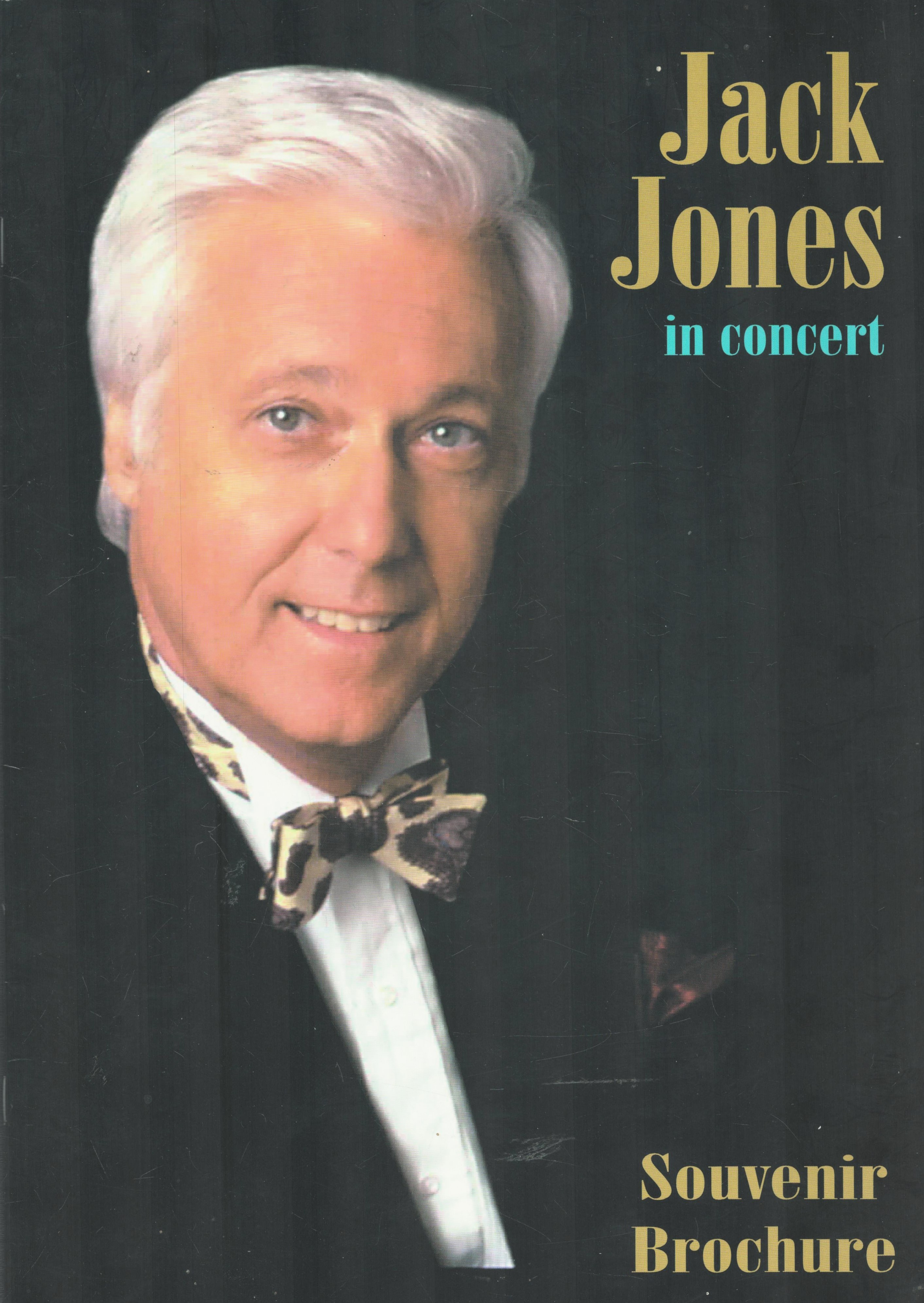 Jack Jones in Concert souvenir brochure. circa. 1970/80s. 9 ½"x13 ½". Excellent condition. From