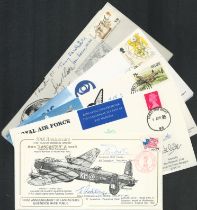 Signed FDC Collection of 5 includes 50th Anniversary First Major Bombing Raid by Avro Lancaster