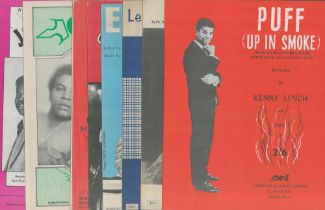 Music collection 10, vintage 1960/70s sheet music includes some names such as Kenny Lynch, Barbara