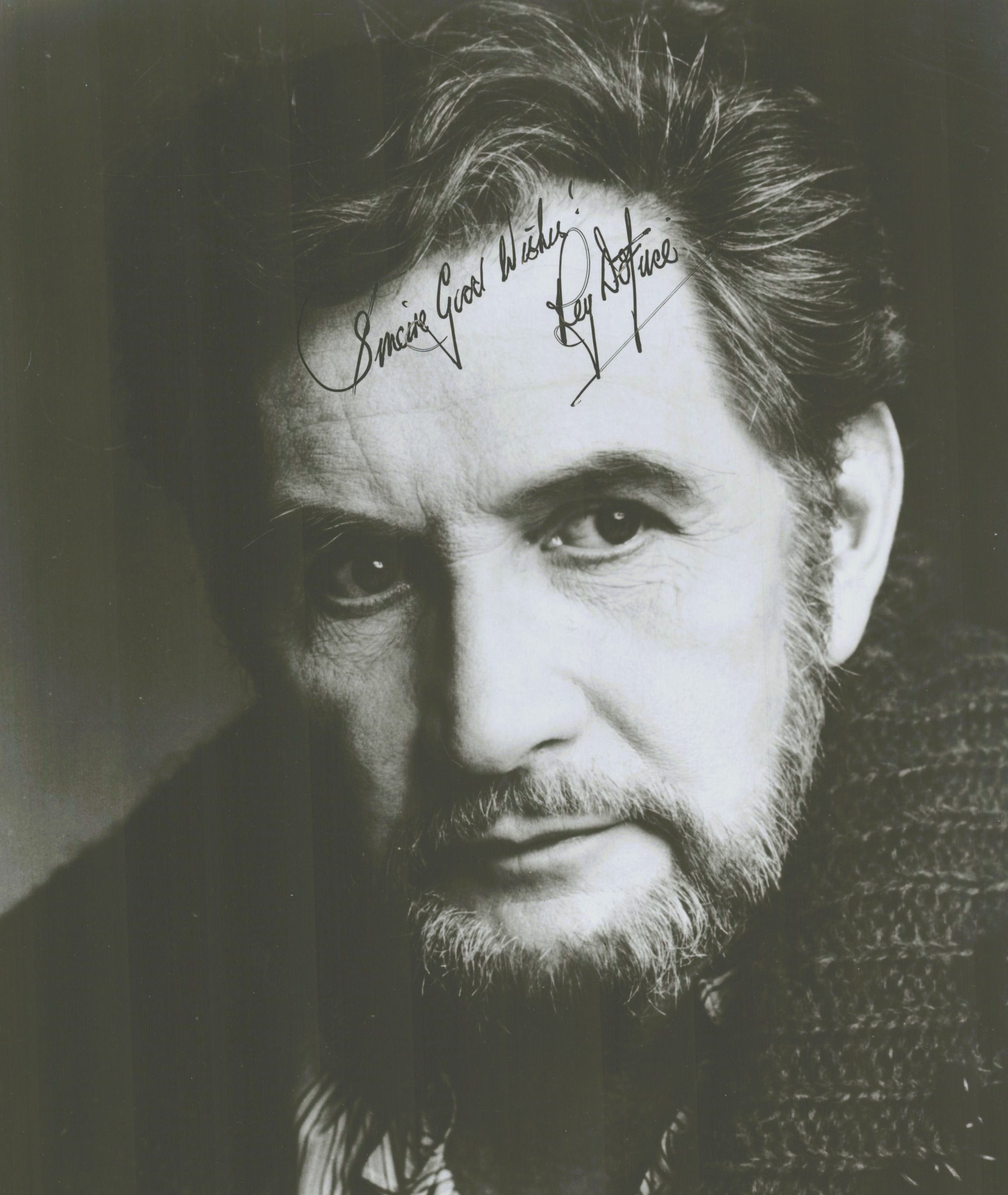 Roy Dotrice signed 10x8 inch black and white photo. Good condition Est.