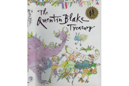 Quentin Blake unsigned British Illustrator hardback book titled The Quentin Blake Treasury pages - Image 1 of 3