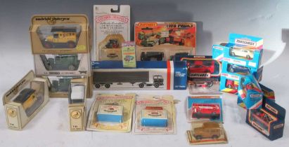 A large collection of boxed Matchbox model cars and assorted other boxed and loose models