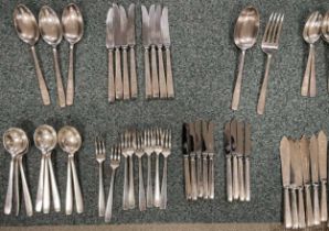 A collection of Mappin & Webb silver plated flatware,