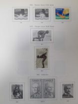 Stamp album, Canada - George V and later, mainly QE2 to modern commemoratives, in a Stanley