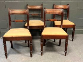 Set of four Regency dining chairs, together with a carver of a similar design (5)
